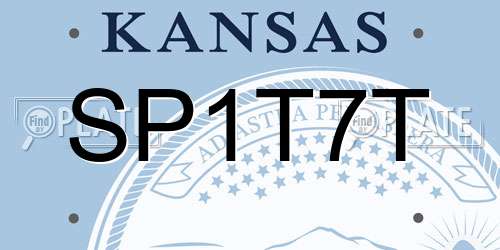 SP1T7T Kansas License Plate