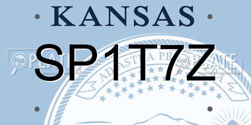 SP1T7Z Kansas License Plate