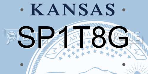 SP1T8G Kansas License Plate