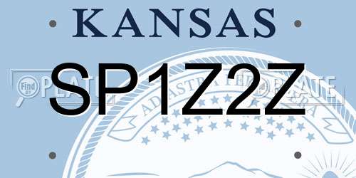 SP1Z2Z Kansas License Plate
