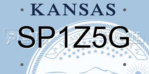 SP1Z5G Kansas License Plate