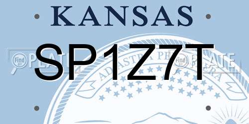SP1Z7T Kansas License Plate