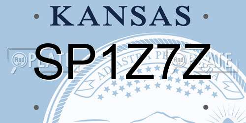 SP1Z7Z Kansas License Plate