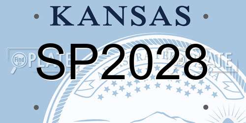 SP2028 Kansas License Plate