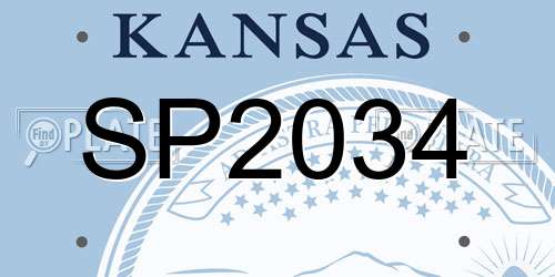 SP2034 Kansas License Plate