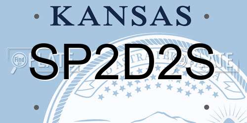SP2D2S Kansas License Plate