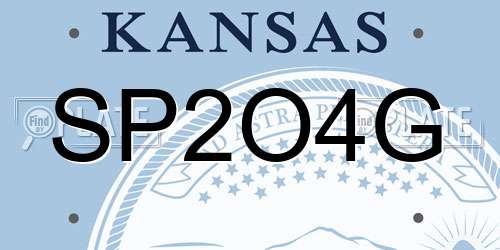 SP2O4G Kansas License Plate