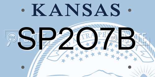 SP2O7B Kansas License Plate