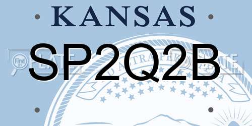 SP2Q2B Kansas License Plate