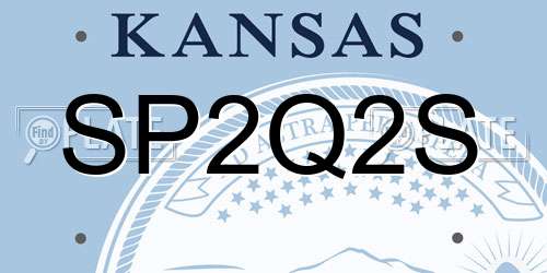 SP2Q2S Kansas License Plate