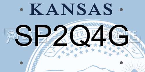 SP2Q4G Kansas License Plate