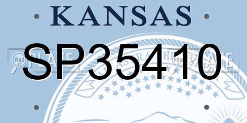 SP35410 Kansas License Plate