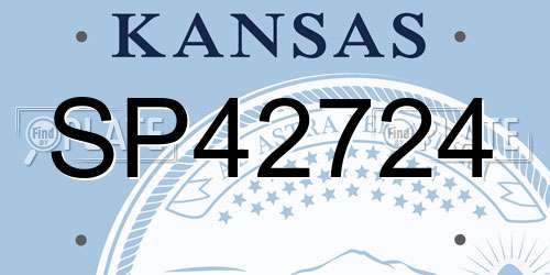 SP42724 Kansas License Plate
