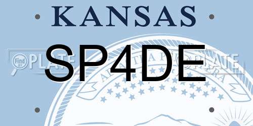 SP4DE Kansas License Plate