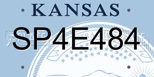 SP4E484 Kansas License Plate