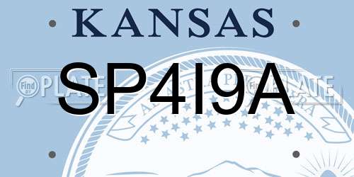 SP4I9A Kansas License Plate