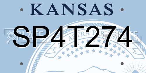 SP4T274 Kansas License Plate