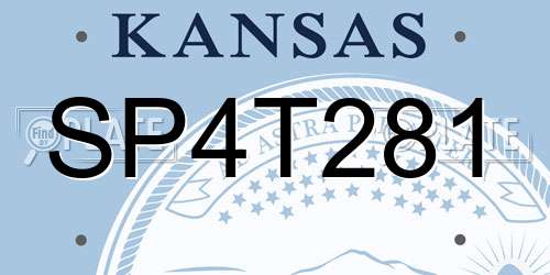 SP4T281 Kansas License Plate