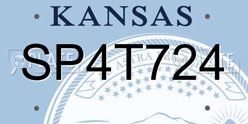 SP4T724 Kansas License Plate
