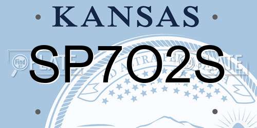 SP7O2S Kansas License Plate