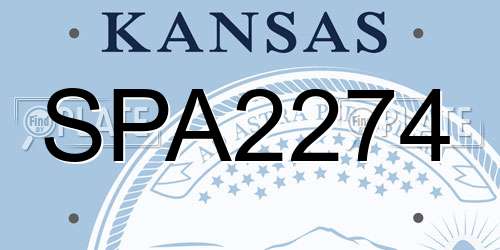 SPA2274 Kansas License Plate