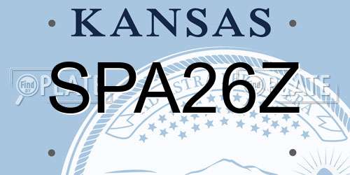SPA26Z Kansas License Plate