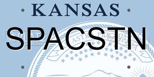 SPACSTN Kansas License Plate