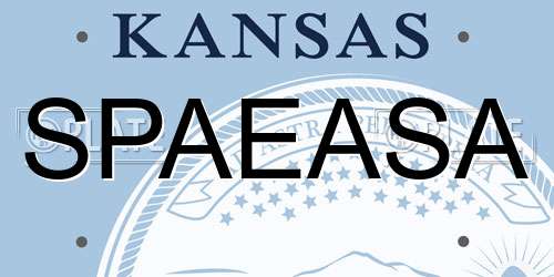 SPAEASA Kansas License Plate