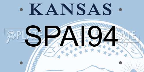 SPAI94 Kansas License Plate