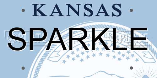 SPARKLE Kansas License Plate