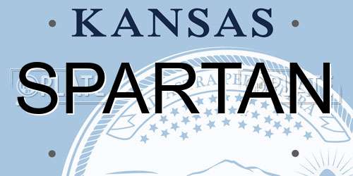 SPARTAN Kansas License Plate