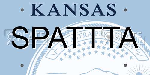 SPATTTA Kansas License Plate