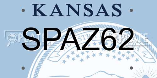 SPAZ62 Kansas License Plate