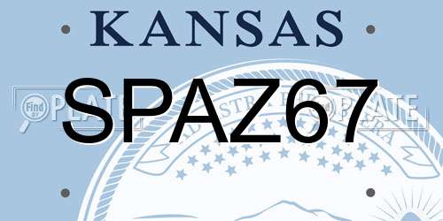 SPAZ67 Kansas License Plate