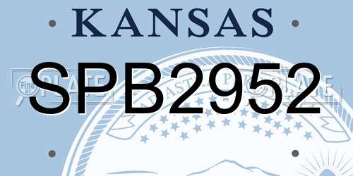 SPB2952 Kansas License Plate