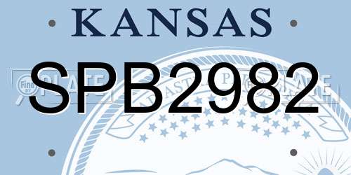 SPB2982 Kansas License Plate