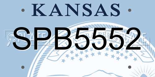SPB5552 Kansas License Plate