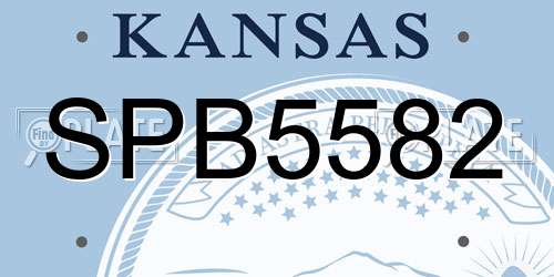 SPB5582 Kansas License Plate