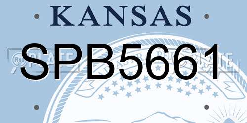 SPB5661 Kansas License Plate