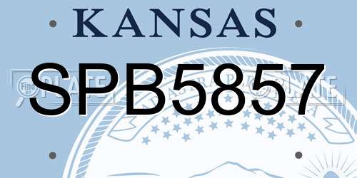 SPB5857 Kansas License Plate