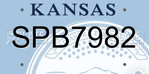 SPB7982 Kansas License Plate