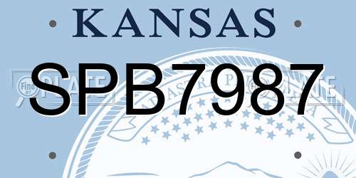 SPB7987 Kansas License Plate