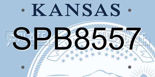 SPB8557 Kansas License Plate