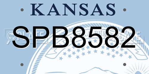 SPB8582 Kansas License Plate