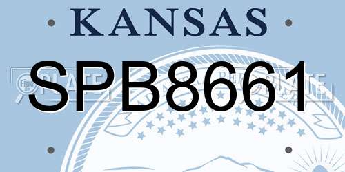 SPB8661 Kansas License Plate