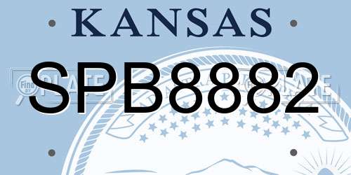 SPB8882 Kansas License Plate