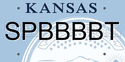 SPBBBBT Kansas License Plate