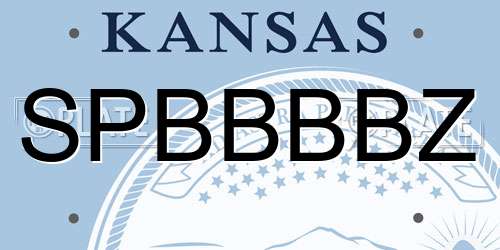 SPBBBBZ Kansas License Plate