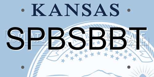 SPBSBBT Kansas License Plate