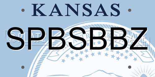 SPBSBBZ Kansas License Plate